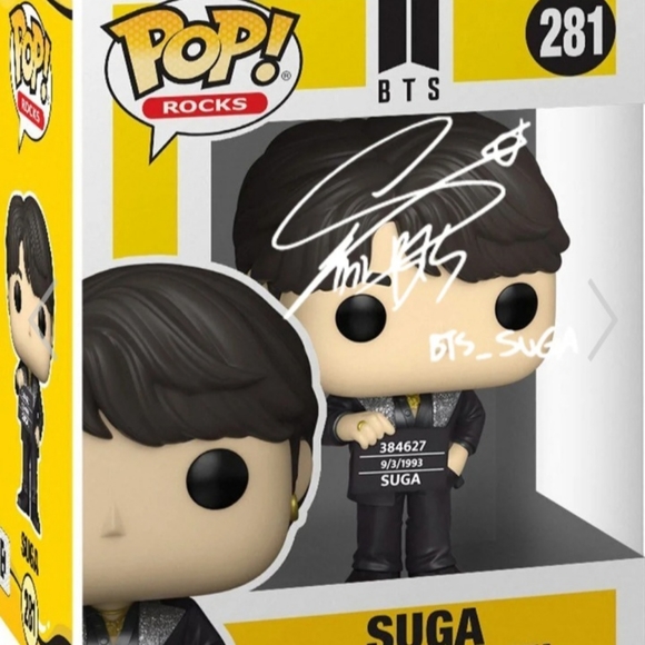 Funko Pop!Rocks-BTS J-Hope,JungKook,Suga,RM,Jimin,Jin,& V-Fiscal Autographed!!!! - Picture 5 of 11